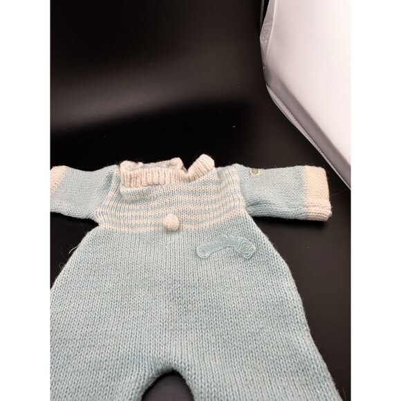 CPK Cabbage Patch Kids Vtg Baby Bean Butt BBB Blue Knit Sleeper Outfit RARE - Picture 6 of 10